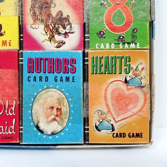 Vintage Whitman Treasure Kit Set of 6 Miniature Card Games Rummy Crazy Eights - Picture 5 of 13